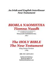Tiomna Nuadh, The New Testament: An Irish and English Interlinear Bible (Kindle)