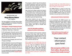 Mega Money Maker ~ Brochure